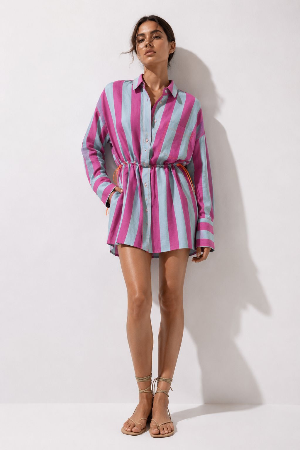 Double scoop shirt dress