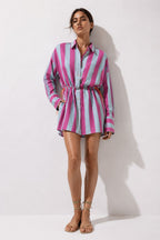 Double scoop shirt dress