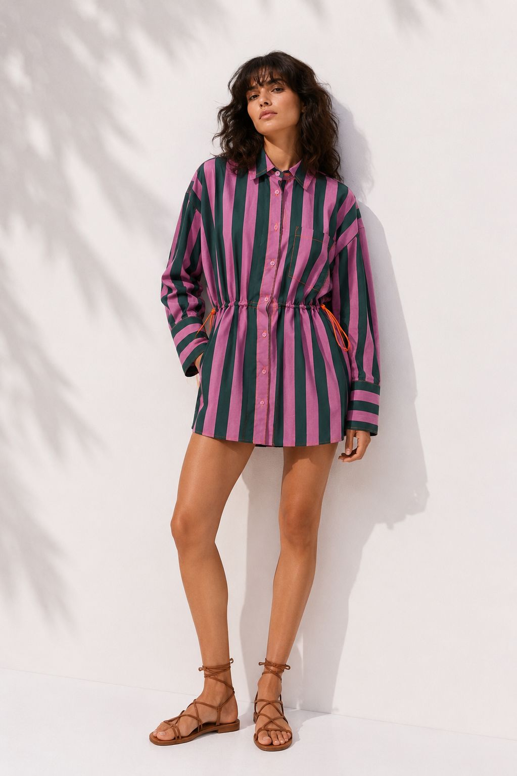 Double scoop shirt dress