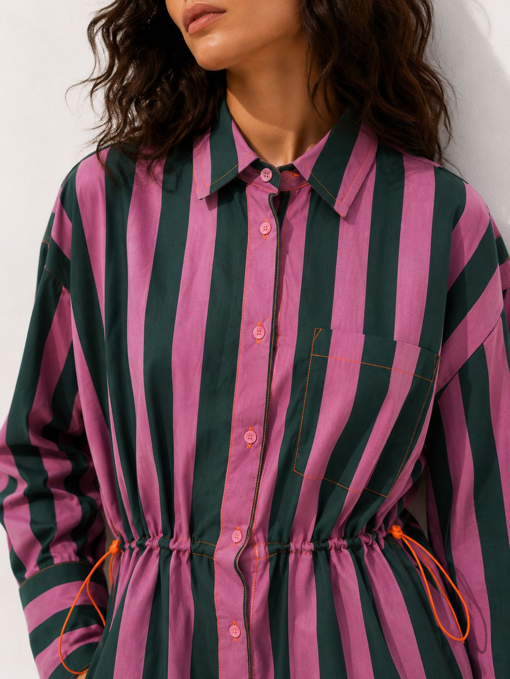 Double scoop shirt dress