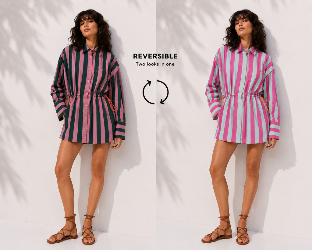 Double scoop shirt dress