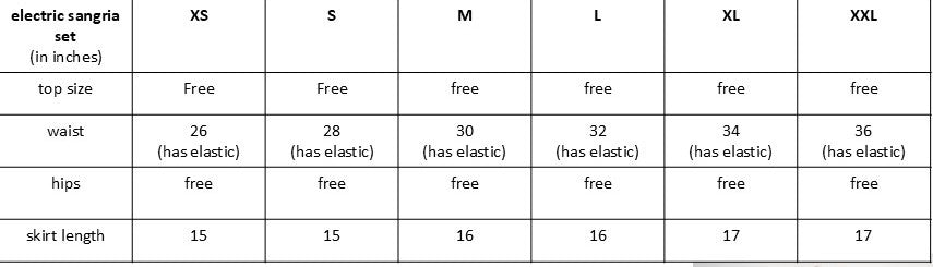 Size guide