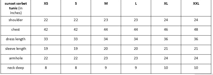 Size guide