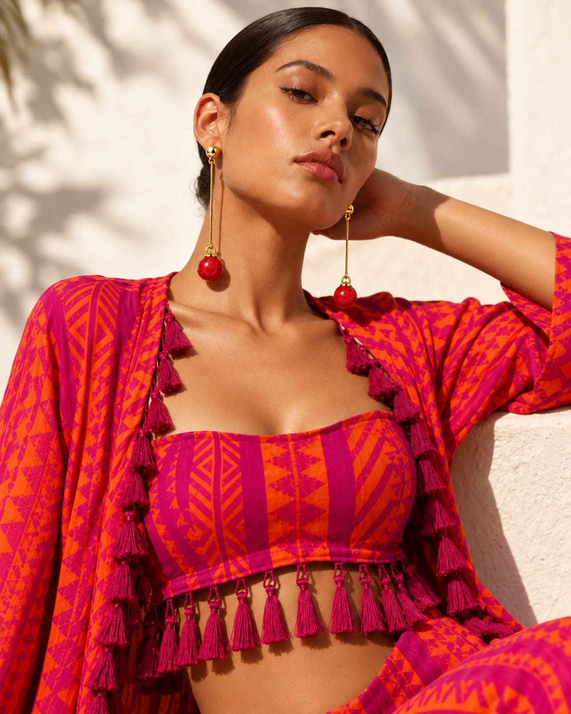 Ruby Cascade Earrings