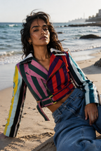 electric rush biker jacket