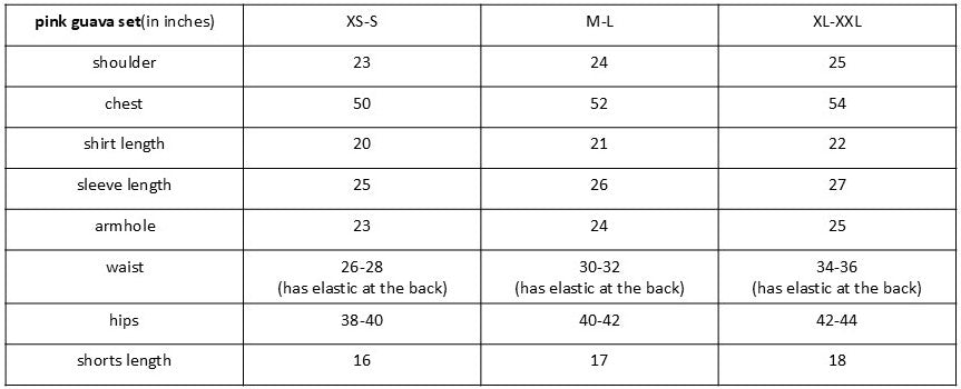 Size guide