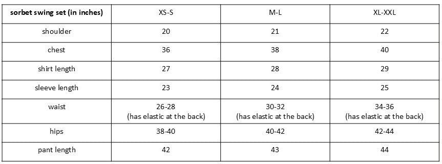 Size guide