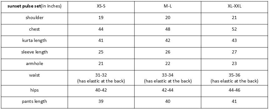 Size guide